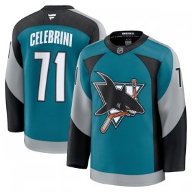 Miesten NHL San Jose Sharks Pelipaita 2025-26 Fanatics Premium Macklin Celebrini Alternate Teal
